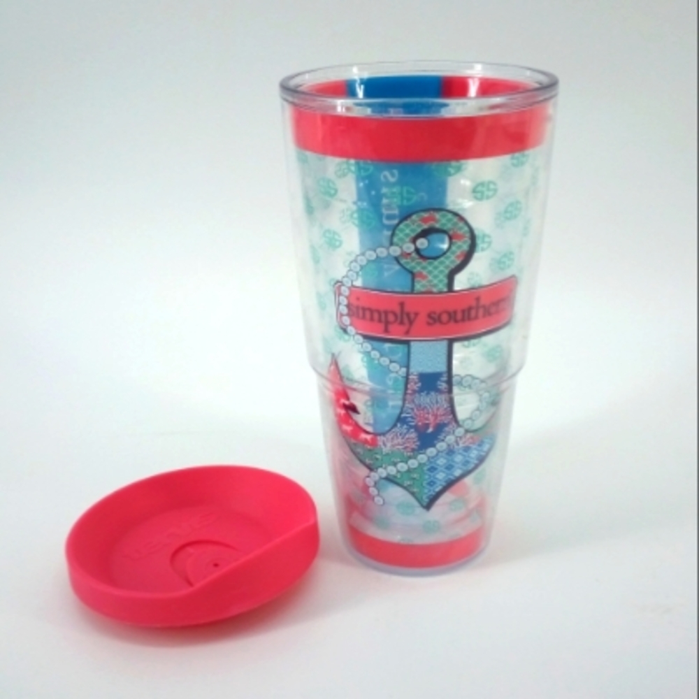 Tervis Simply Southern Tumbler Pearls Insulated Wrap with Lid Hot Cold 24 oz